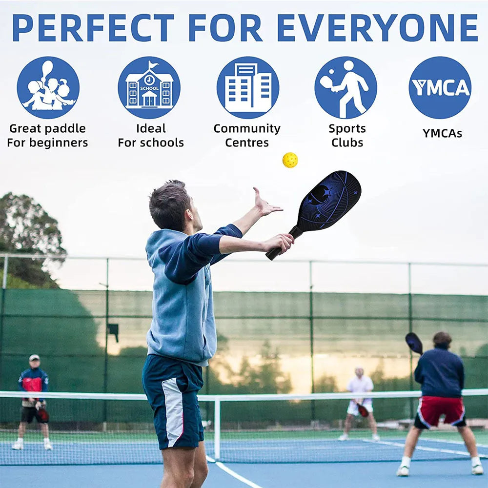 Pickleball Paddles Set-Graphite Glass Fiber Usapa Approved Lightweight Racquets Set Indoor and Outdoor Exercise For All Ages