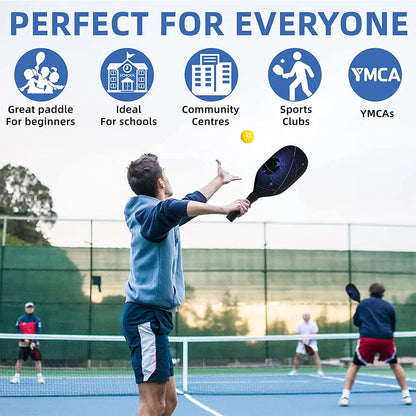 Pickleball Paddles Set-Graphite Glass Fiber Usapa Approved Lightweight Racquets Set Indoor and Outdoor Exercise For All Ages