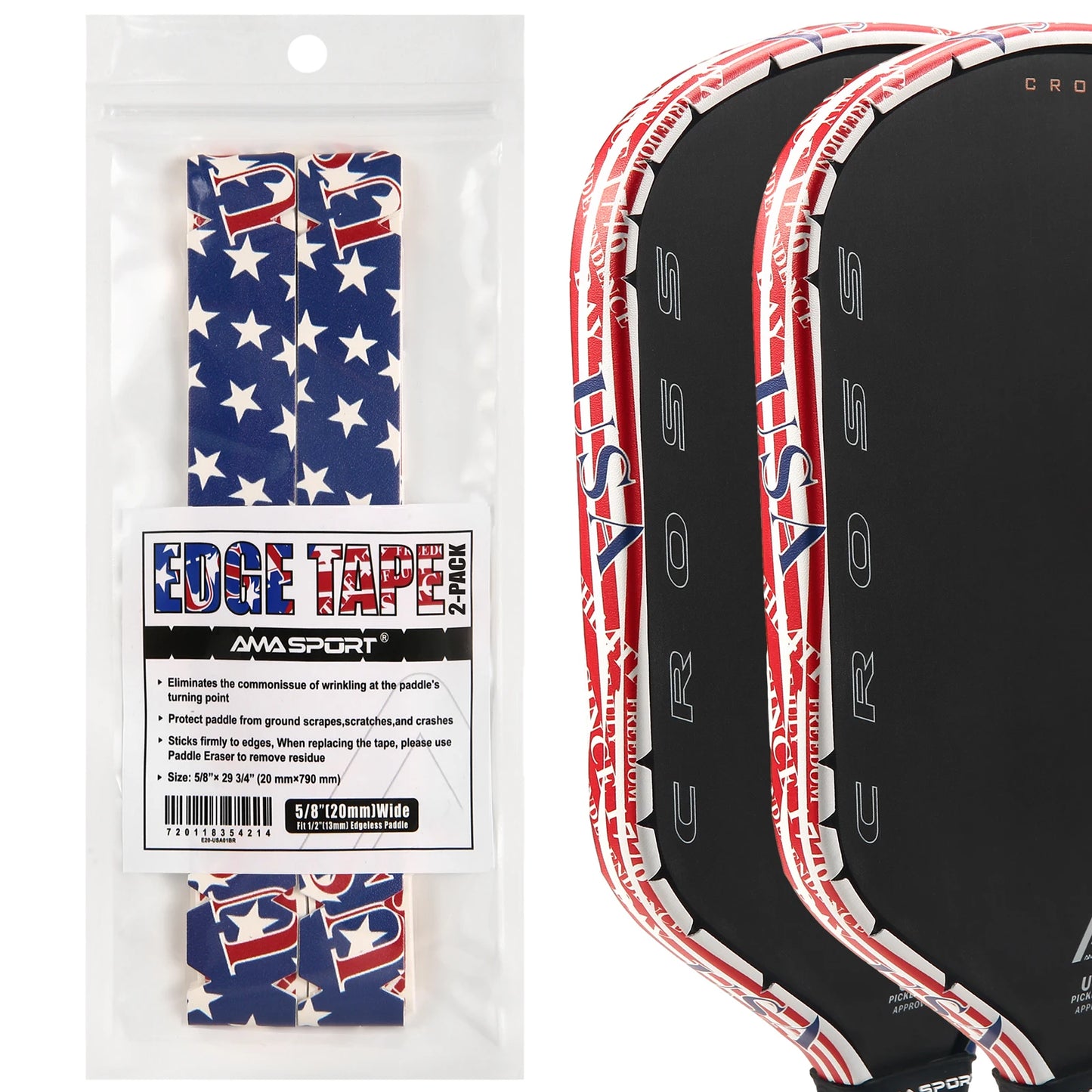 Pickleball Paddle Protection Tape - Paddle Head Edge Guard - Racket Edge Protection Tape -Pickleball Lead Tape- 2 Units Pack