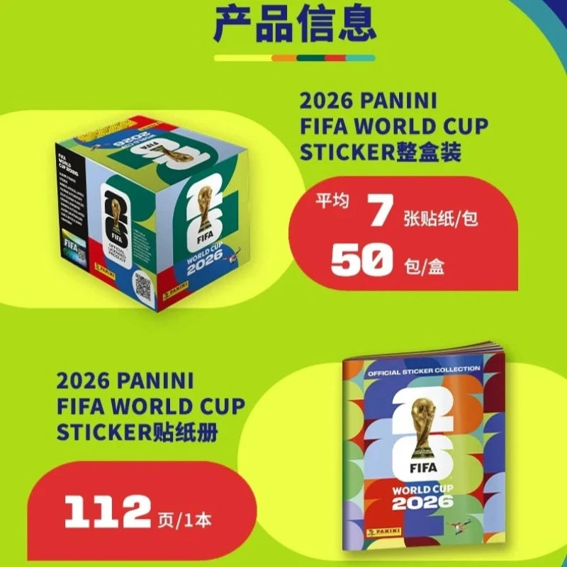 Genuine 2026 Panini FIFA World Cup USA Mexico Canada Collection Sticker Messi Mbappé Ronaldo Football Collectible Souvenir Gift