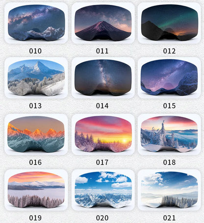 Adult ski goggles protective cover high elastic lycra animal print snow goggles storage cover lens scratch-proof