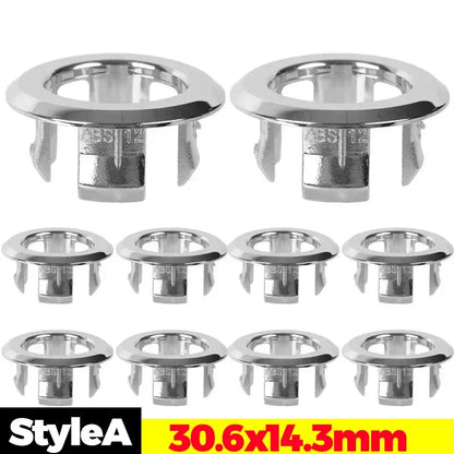 24/1Pcs Faucet Wash Basin Overflow Ring Sink Overflow Cover Home Kitchen Bathroom Basin Trim Bath Sink Round Hollow Ring Plug