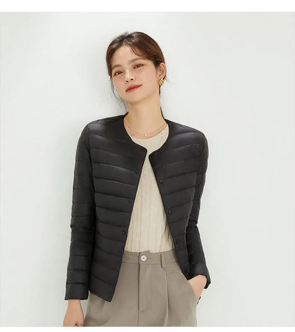 Top Grade 90% White Duck Down Women Ultra Lightweight Packable Line Jackets 2023 New Autumn Winter Keep Warm Puffer Coats
