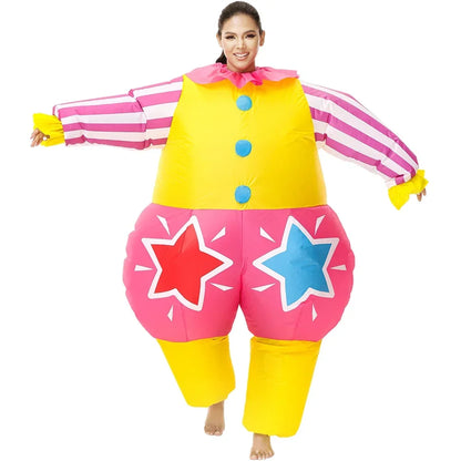 custom Adult Sumo Ballet Clown Inflatable Costumes Purim Halloween Christmas Anime Cosplay Costume Scary Mascot Party Dress ZML