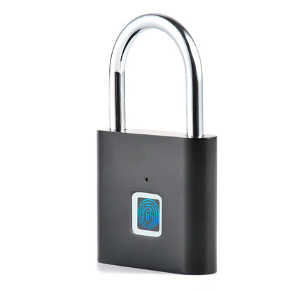1PC Electronic Semiconductor Fingerprint Lock Smart Door Lock Rechargeable Security Padlock for Dormitory Home