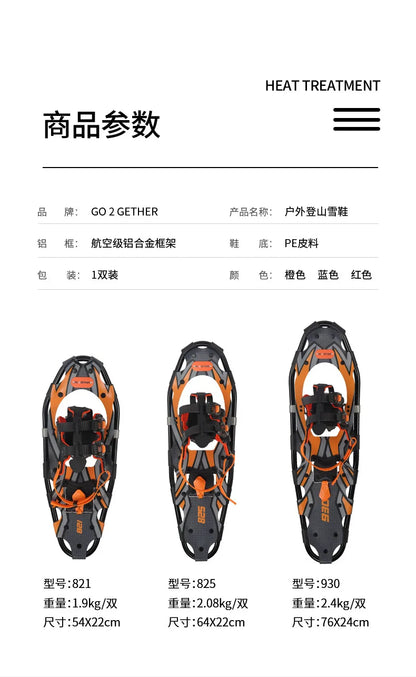 Aluminum Alloy Outdoor Snowboarding Equipment Mountain Climbing Shoes Anti Slip Adjustable Hiking Sneakers Snow Trekking Travel