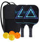 Graphite Pickleball Paddles Set of 2 USAPA Approved Carbon Fiber Surface Anti-Slip Sweat-Absorbing Grip Portable Carry Bag