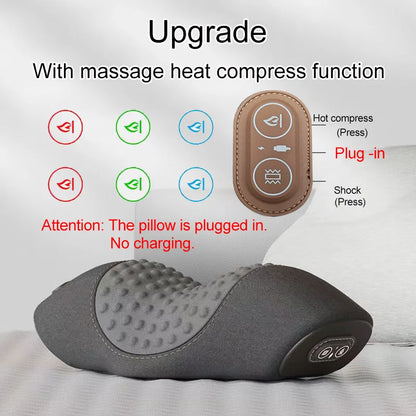 Waist Pillow Pad, Electric Massage, Lying Flat Waist Pain Waist Support, with Heating, Vibrating Features.