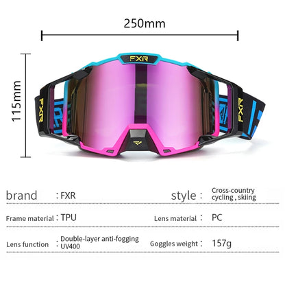 FXR Combat MX Goggle Motocross Racing Helmet Goggles MTB ATV MX Mask Windproof Protection Cycling Racing Goggles Skiing Glasses