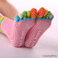Women Colorful Yoga Socks Non-Slip Ladies Dance Socks Cotton Healthy Sports Five-toed Socks