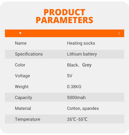 Winter Heated Sock Rechargeable Battery Stocking Men Women Electric Heating Ski Socks Sports Thermal Warmer Foot