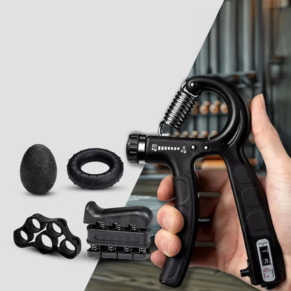 6PCS/SET 5-60kg Adjustable Hand Grip Strengthener Hand Grip Trainer With Counter Wrist Forearm And Hand Exerciser For Muscle Bui