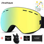 PHMAX Ski Goggles Men Snowboard Glasses Women Winter Outdoor Snow Sunglasses UV400 Double Layers Lens Anti-Fog Skiing Goggles