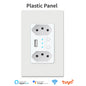 Melery Brazil WiFi Smart Wall Socket USB Tuya Electrical Plug Outlet PC/Glass Panel Alexa Google Home,Whole House Intelligence