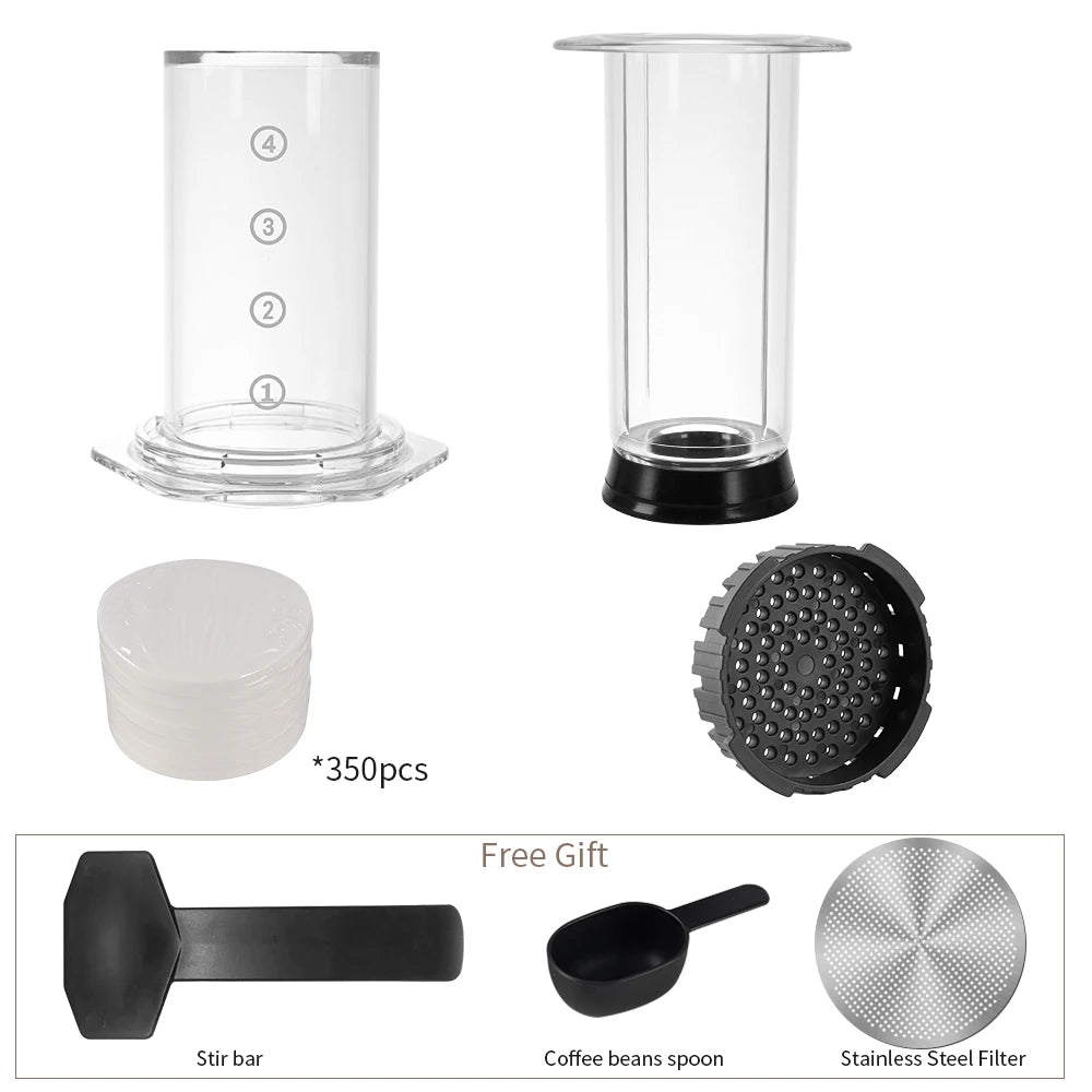 New 250ml Espresso Coffee Maker Machine Portable Cafe French Press Coffee Pot With Filter Paper Kit Bar Set For AeroPres