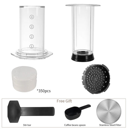 New 250ml Espresso Coffee Maker Machine Portable Cafe French Press Coffee Pot With Filter Paper Kit Bar Set For AeroPres