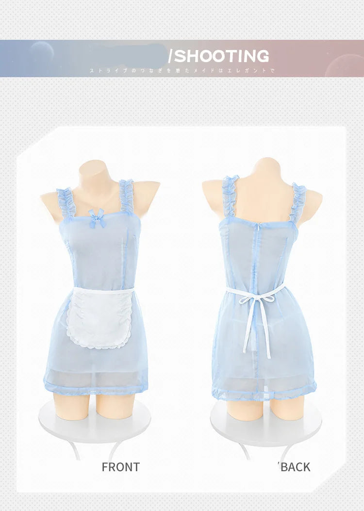 Cosplay clothing Milk flavored pure maid dress apron bow tie lace girl kawaii suspender dress sexy costume women night appeal