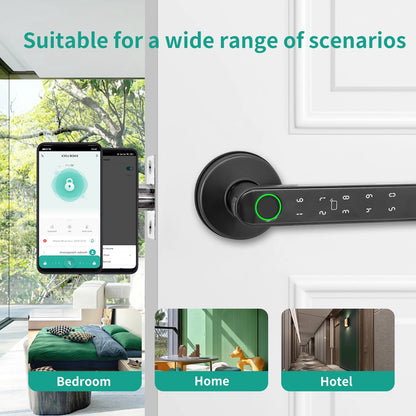 Tuya 5-in-1 Door Lock Smart Home Products Fingerprint Locks	Remote Control App Unlock Support Password IC Card Key Unlock
