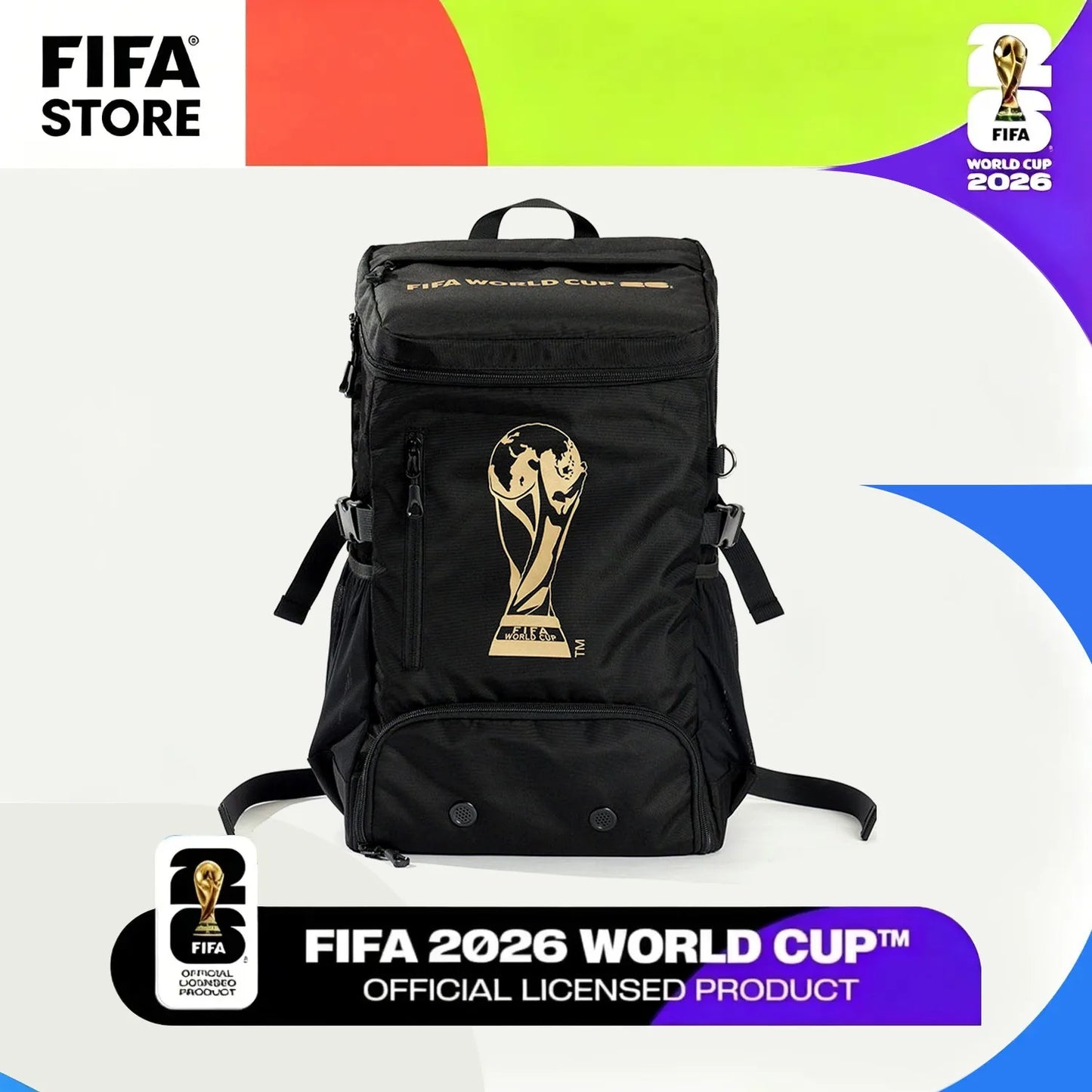 FIFA 2026 World Cup Large Capacity Multifunctional Waterproof Backpack for Men, Travel Laptop & Daily School Bag