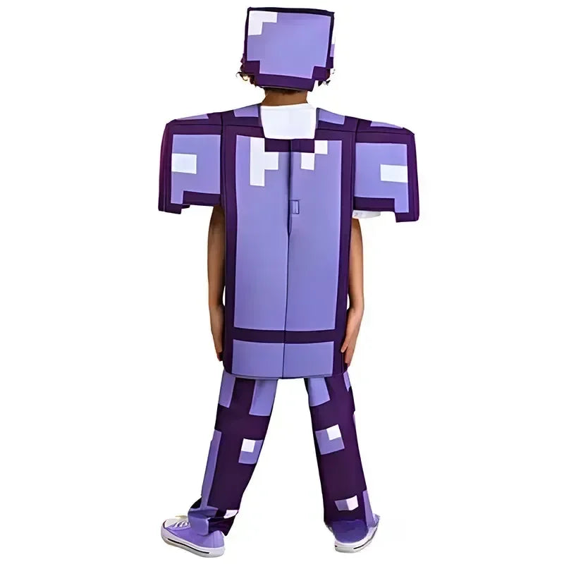 Carnival Party Dress Mask Classic Creeper Anime Game Character Set Diamond Armor Cosplay Costume Children's Clothing
