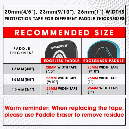Pickleball Paddle Protection Tape - Paddle Head Edge Guard - Racket Edge Protection Tape -Pickleball Lead Tape- 2 Units Pack