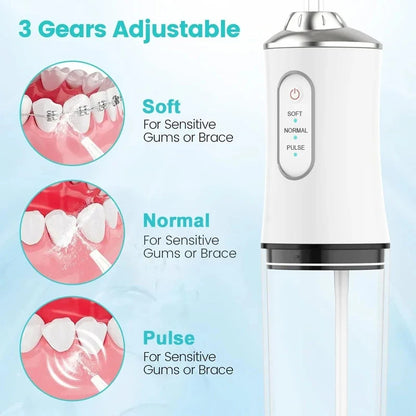 Xiaomi Portable Electric Dental Water Flosser Oral Irrigator Dental Bed Sprinkler Jet Toothpick 4 Nozzle Mouth Washing Machine