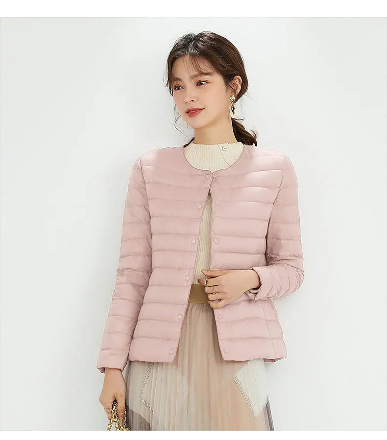 Top Grade 90% White Duck Down Women Ultra Lightweight Packable Line Jackets 2023 New Autumn Winter Keep Warm Puffer Coats