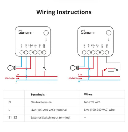 NEW SONOFF ZBMINIR2 Zigbee3.0 Mini Smart Switch Detach Relay Neutral Wire Required Remote Control Via Alexa Google SmartThings