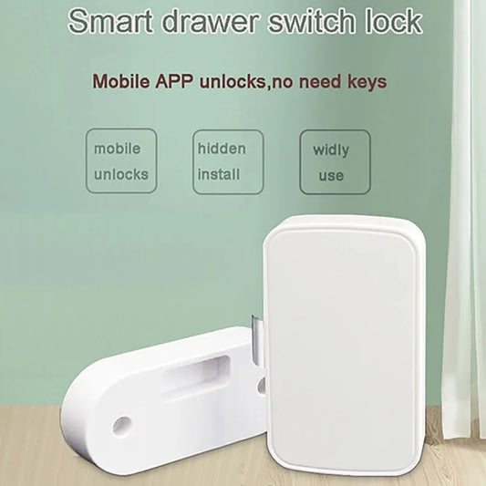 Tuya Smart Lock Home File Cabinet Furniture Drawer Electronic Lock Wireless APP Bluetooth Keyless Invisible Locks with Gateway