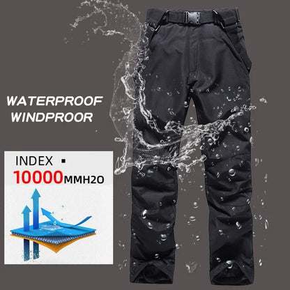 New High Quality Ski Pants Men Outdoor Mountain Windproof Waterproof Ski Snowboard Pants Winter Warm Snow Trousers Brand