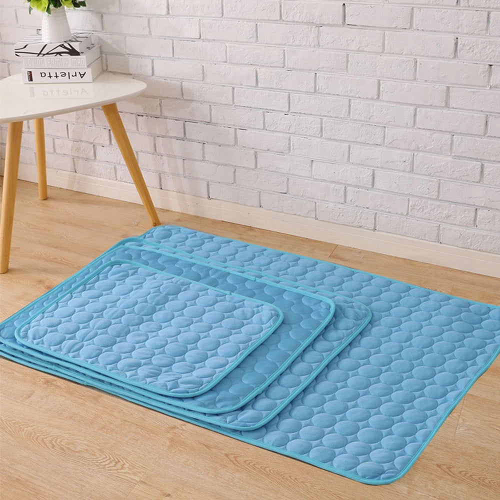 Dog Cooling Mat Summer Pad Mat For Dogs Cat Ice Silk Blanket Sofa Breathable Pet Dog Bed Summer Washable For Small Large Dog Cat