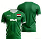 Iraq Style 2026 Special Fan Jersey, Green Flag Print Soccer Shirt, Lightweight Breathable Sports Top for Men, Fans & Collectors