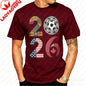 2026 USA Canada Mexico Soccer T-Shirt Cotton Shirt Tribal & Flag Graphic Tee, Ideal Gift for North American Football Enthusiasts