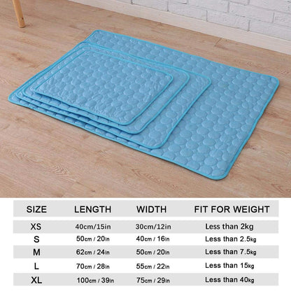 Dog Cooling Mat Summer Pad Mat For Dogs Cat Ice Silk Blanket Sofa Breathable Pet Dog Bed Summer Washable For Small Large Dog Cat