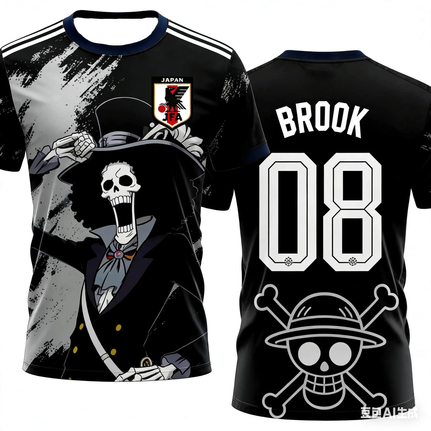 2026 Summer Japan One Piece Luffy Football Jersey Men T-shirt Football Special Jersey Adult Men's Quick-Drying T-shirt