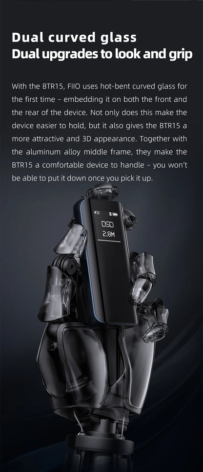 FiiO BTR15 Bluetooth 5.1 Headphone Amplifier DSD256 Receiver LDAC/aptX Adaptive with 3.5mm/4.4mm