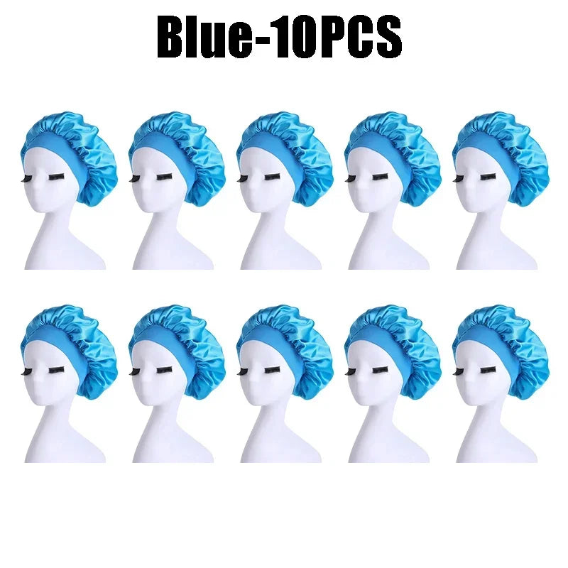 Hundreds of High Elasticity Hair Care Cap Moon Hat Wrapped Headscarf Beauty Cap Shower Cap Female Nursing Satin Sleeping Cap