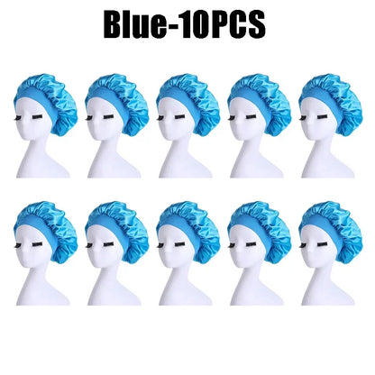 Hundreds of High Elasticity Hair Care Cap Moon Hat Wrapped Headscarf Beauty Cap Shower Cap Female Nursing Satin Sleeping Cap