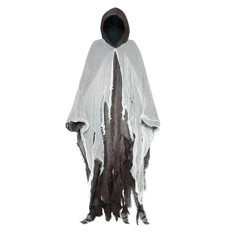 Witch Costumes Halloween Adult Cloak Vampire Hooded Cosplay Costume Cloak Scary Grim Reaper Dress Up Prank Horror Costume Props