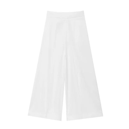 TFMLN Fashion Women's Trouser Suits Sleeveless V-Neck Top With Belt Straight Pants Sets 2025 Spring Summer Commuter 2 Piece Set