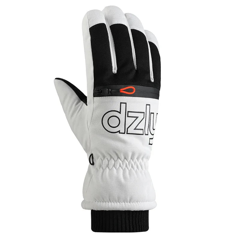 Winter Ski Gloves Fleece-lined Thickened Outdoor Riding Waterproof Windproof Non-slip Touchscreen Warm Gloves for Men and Women