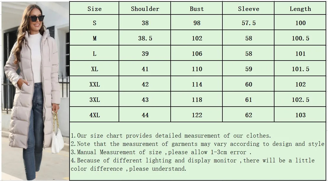 New Hooded Down Coats Women Medium Long Slim Fit Down Parkas Winter Warm Solid Casual Zipper Coat Stylish Outwear Autumn Jackets