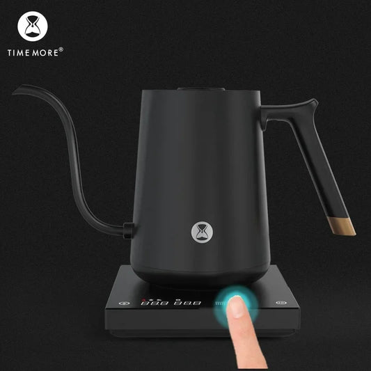Timemore Fish Smart Electric Pour Over Kettle 600ml 220v Fine Mouth Temperature Control Customize Hand Brew Coffee Pot