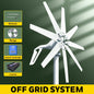 1kw 1000w Horizontal Strong Wind Turbine Generator 48V 24V 12V Power Magnetic Dynamo Free Energy 220v Inverter Output For Home