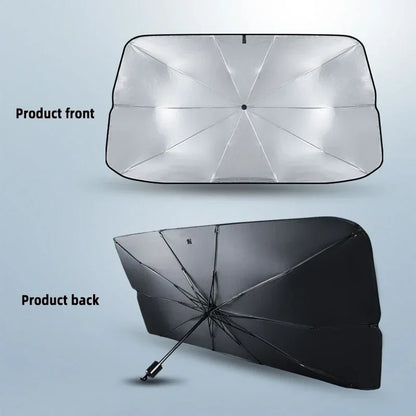 Automobile Windshield Sunshade Upgraded V-Design Car Sun Umbrella Innovative Telescopic Sun Visor For Heat Insulation Shade Prot