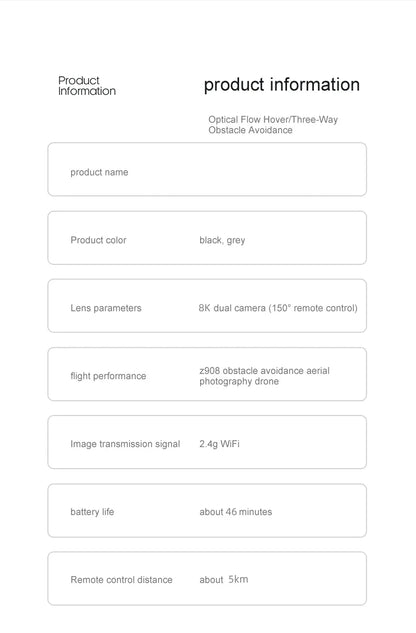 2025 New Z908 Pro /MAX 8K Drone ESC Professional 8K Dron Optical Flow Localization 3sided Obstacle Avoidance Quadcopter Toys