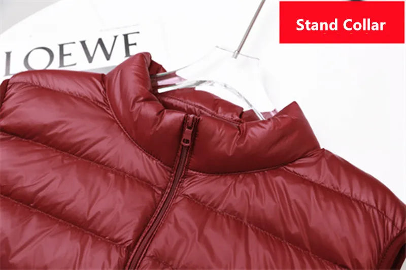 Plus Size 6XL 7XL 8XL Women Sleeveless Down Jacket 2024 New Autumn Winter Female Ultra Lightweight Packable Down Vest Coat