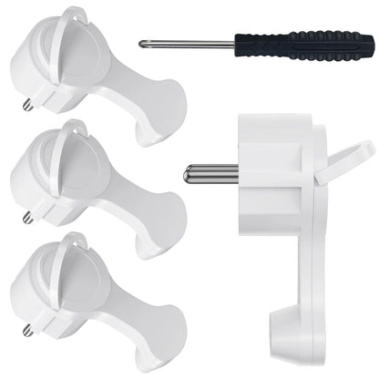 4pcs Male Female Connector EU Power Plug Replacement Rewireable Schuko Adapter Electeical Socket Extension Cable French German