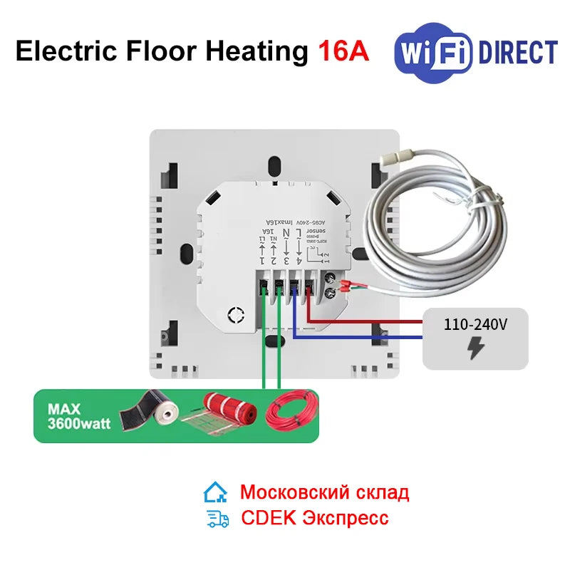 Tuya Smart Floor Heating Wifi Thermostat For Water Room Temperature Remote Controller Google Home\Aleax