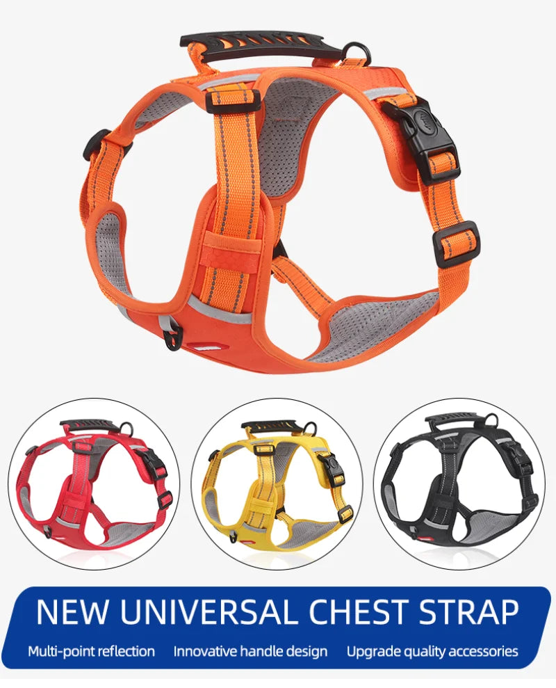 Reflective Dog Chest Strap Pet Leash Vest Type Explosion-proof Flushing Puppy Chest and Back Pet Products